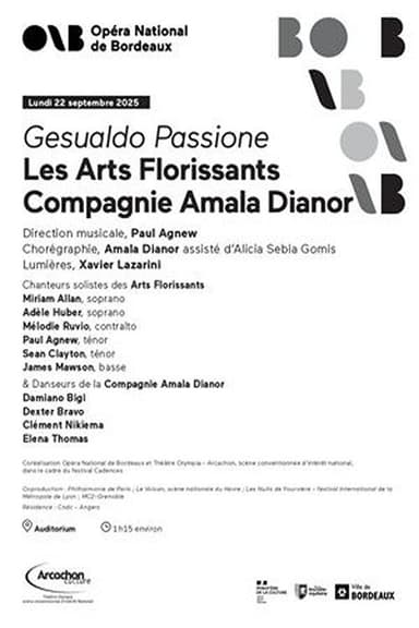 Amala Dianor and Les Arts Florissants: Gesualdo Passione @ Nuits de Fourvière 2026