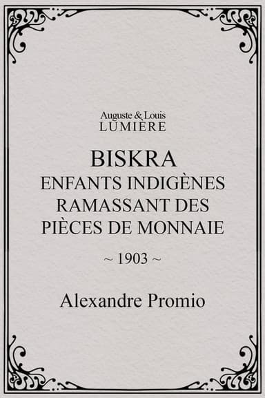 Biskra : enfants indigènes ramassant des pièces de monnaie