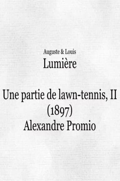 Une partie de lawn-tennis, II