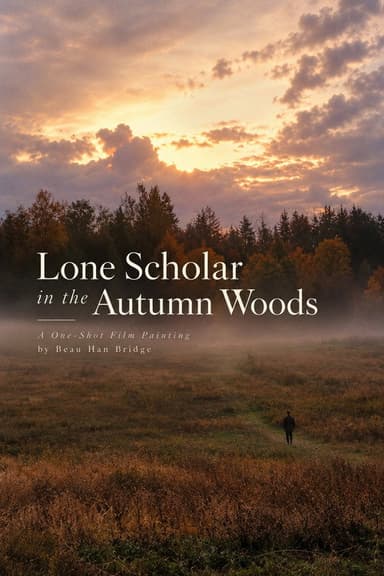 Lone Scholar in the Autumn Woods