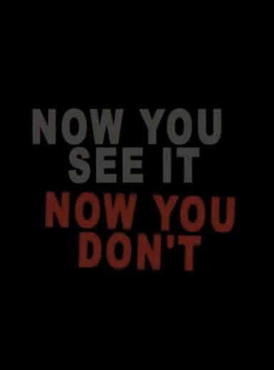 Now You See It Now You Don't