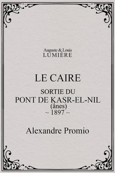 Le Caire, sortie du pont de Kasr-el-Nil
