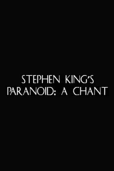 Paranoid: A Chant