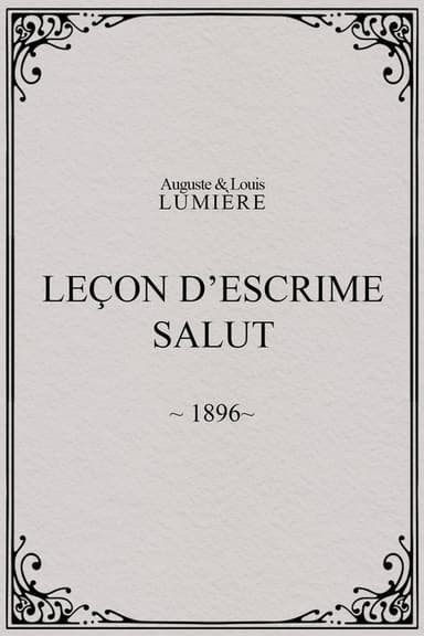 Fencing Lesson: Salute