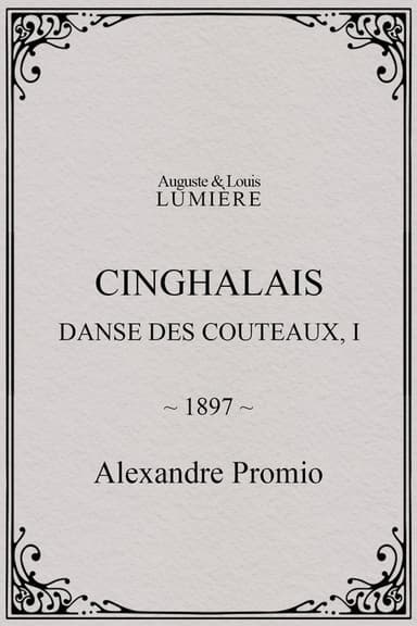 Cinghalais: danse des couteaux, I