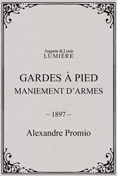 Gardes à pied : maniement d’armes