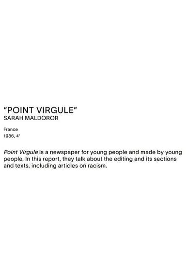 Point Virgule, Youth Journal