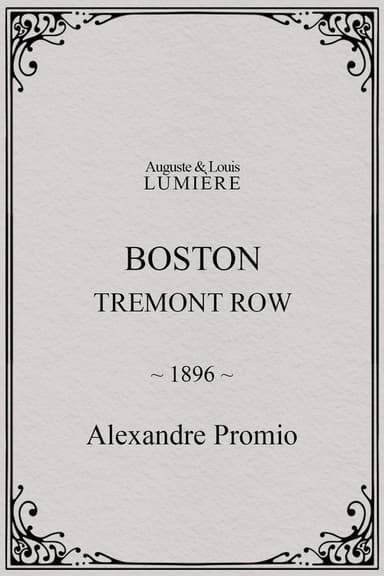 Boston, Tremont row