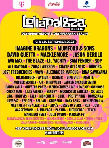 Imagine Dragons Lollapalooza Berlin
