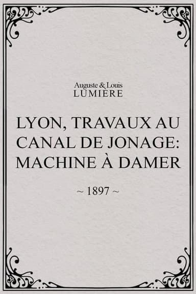 Lyon, travaux au canal de Jonage: Machine à damer